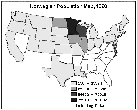 Apex's 1890 map. Minnesota is the darkest. The cluster is the Upper Midwest. White is missing data.
