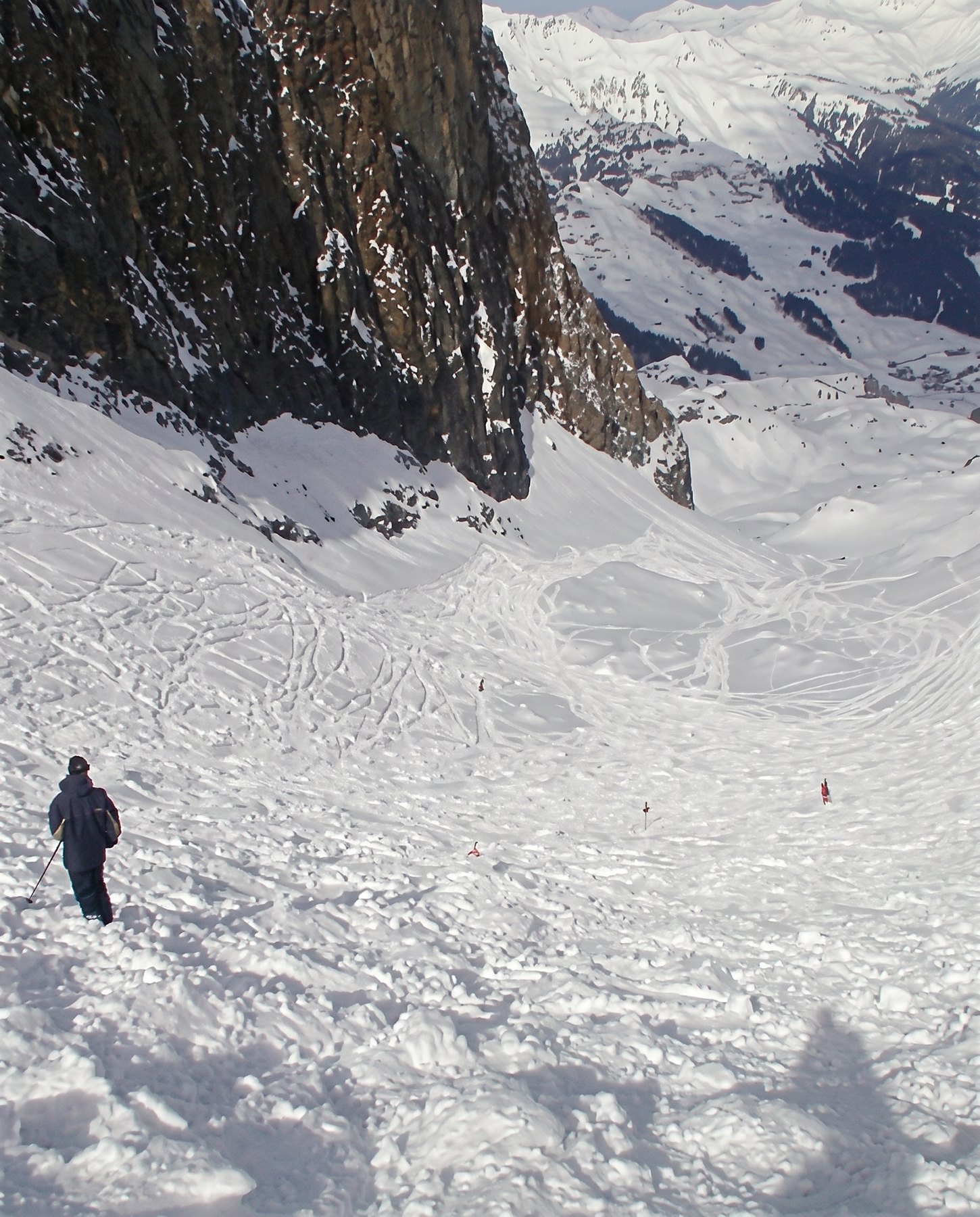Apex photo: skiing in the mountains in Switzerland
