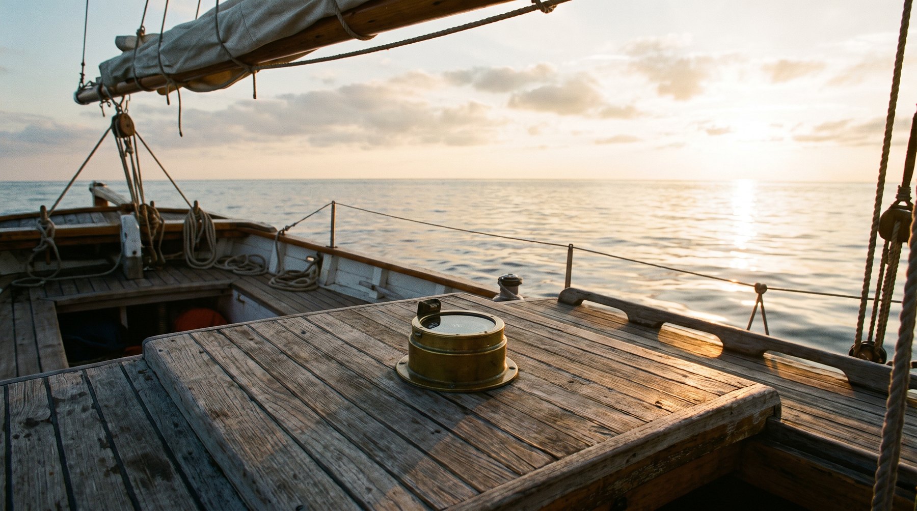 Open water with no shoreline in sight